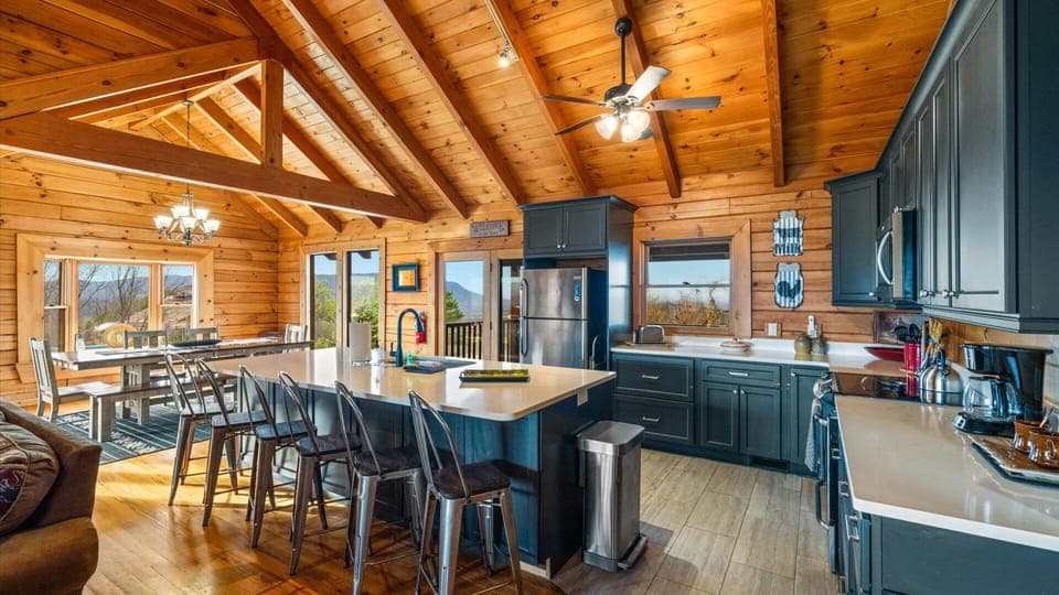Spacious, fully-equipped kitchen for your convenience