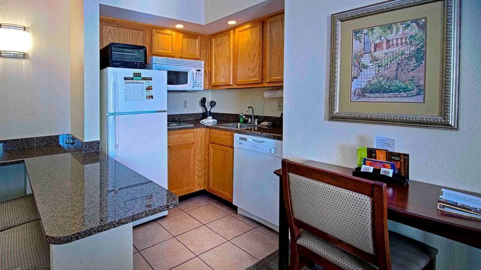Prepare a meal in the equipped kitchen.