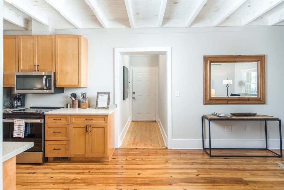 Wood floors.