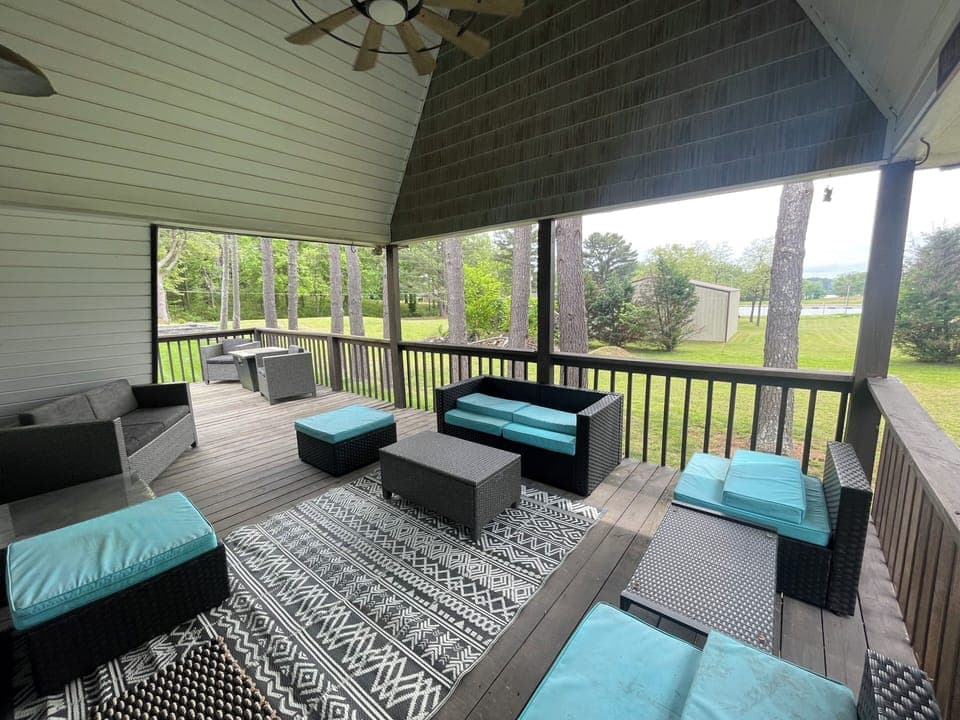Back deck looking toward lake