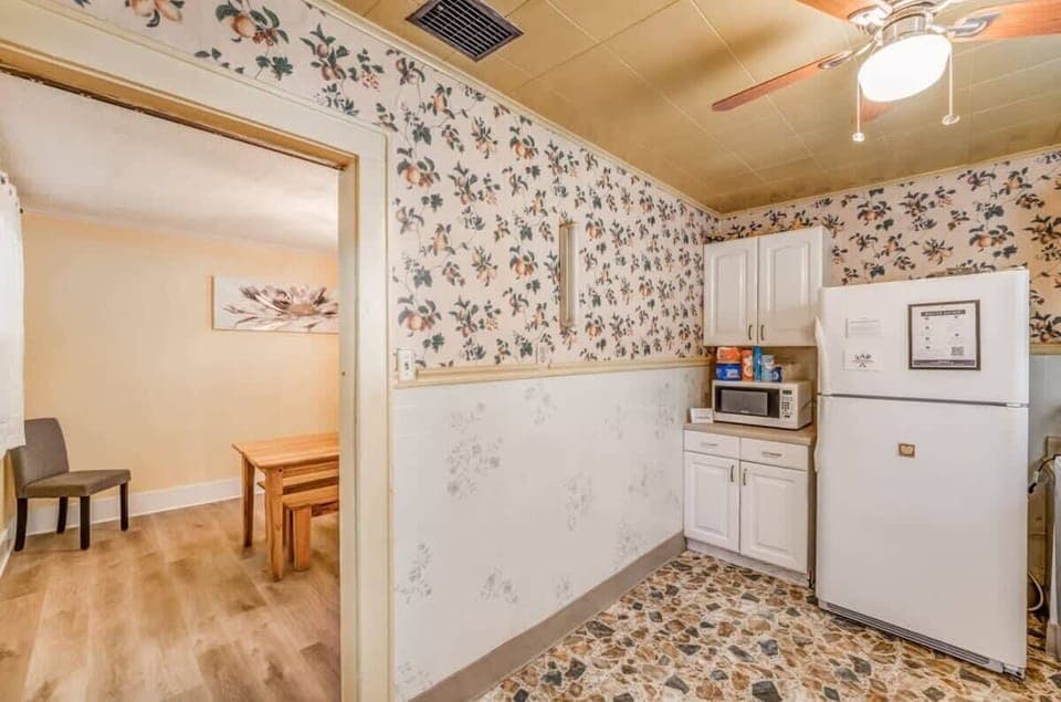 View of dining and kitchen room
