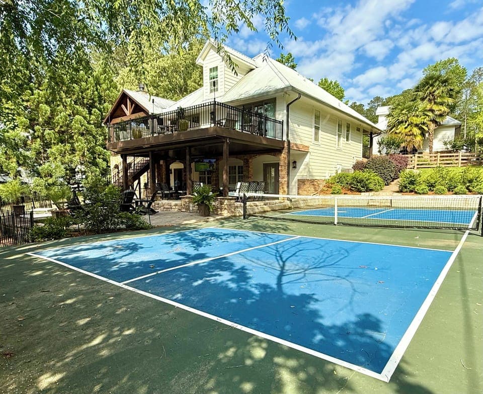 Have a blast with friends and family on the private pickleball court!