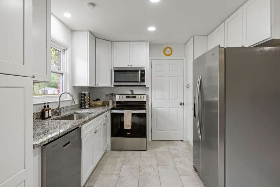 Fully stocked kitchen with modern appliances and everything you need to cook, dine, and feel right at home.