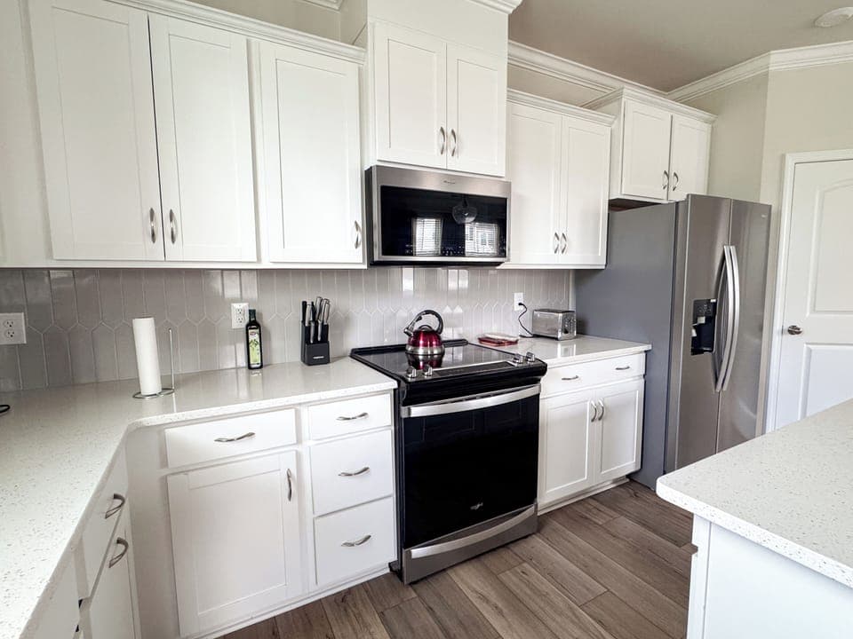 Fully-equipped kitchen with walk-in pantry