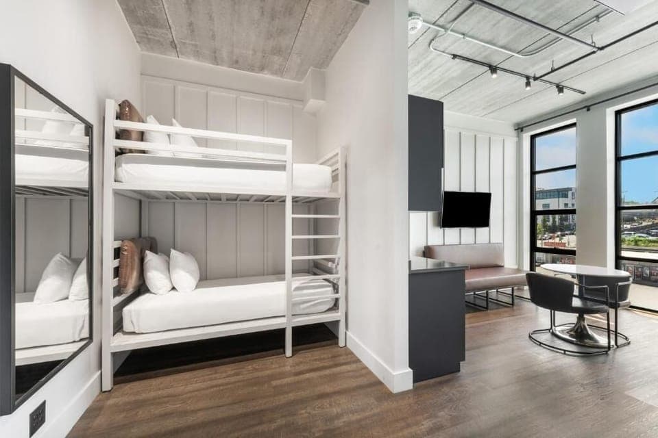 Gather comfortably with bunks nearby for easy group stays.