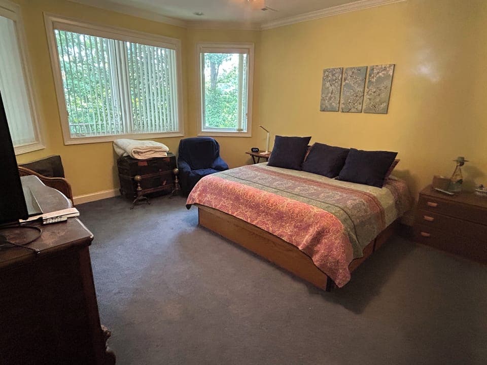 King bed with TV