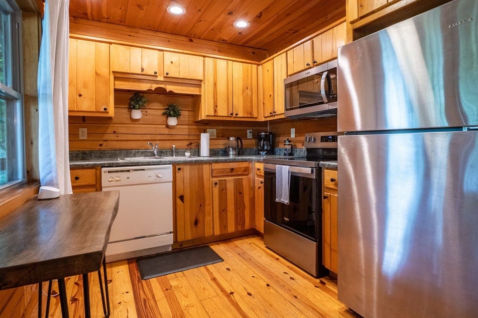 Prepare feasts with ease in the fully equipped kitchen, featuring modern appliances and all the essentials.