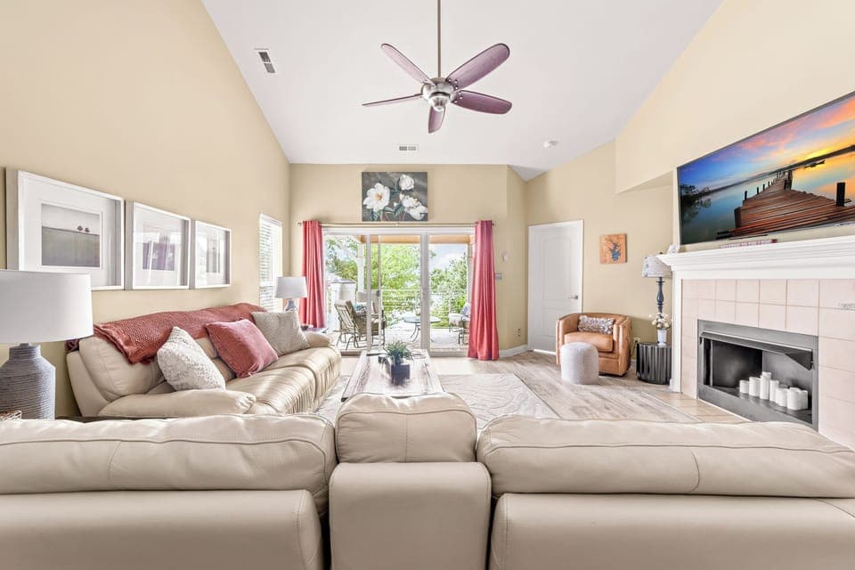 Our cozy living room for you to enjoy