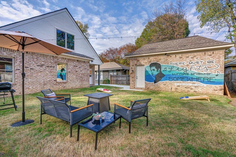 Step out into our expansive backyard, where you can gather around the firepit under the stars or enjoy some friendly competition with fun yard games.

