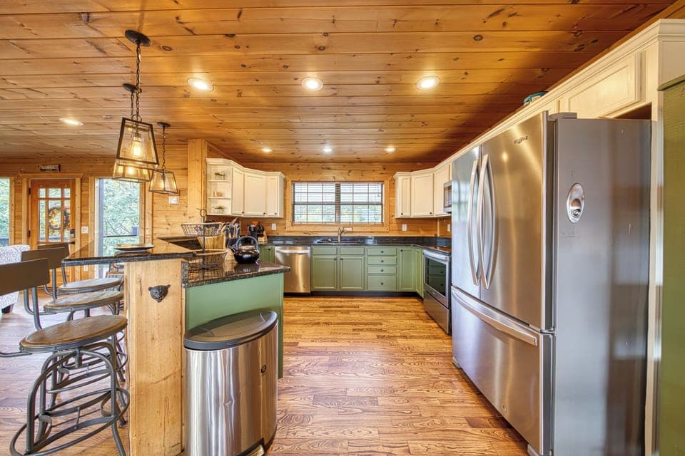 Cook and gather in this open kitchen with ample counter space and modern appliances.
