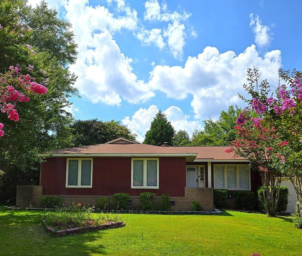 Grass, Lawn, Tree, Cottage, House