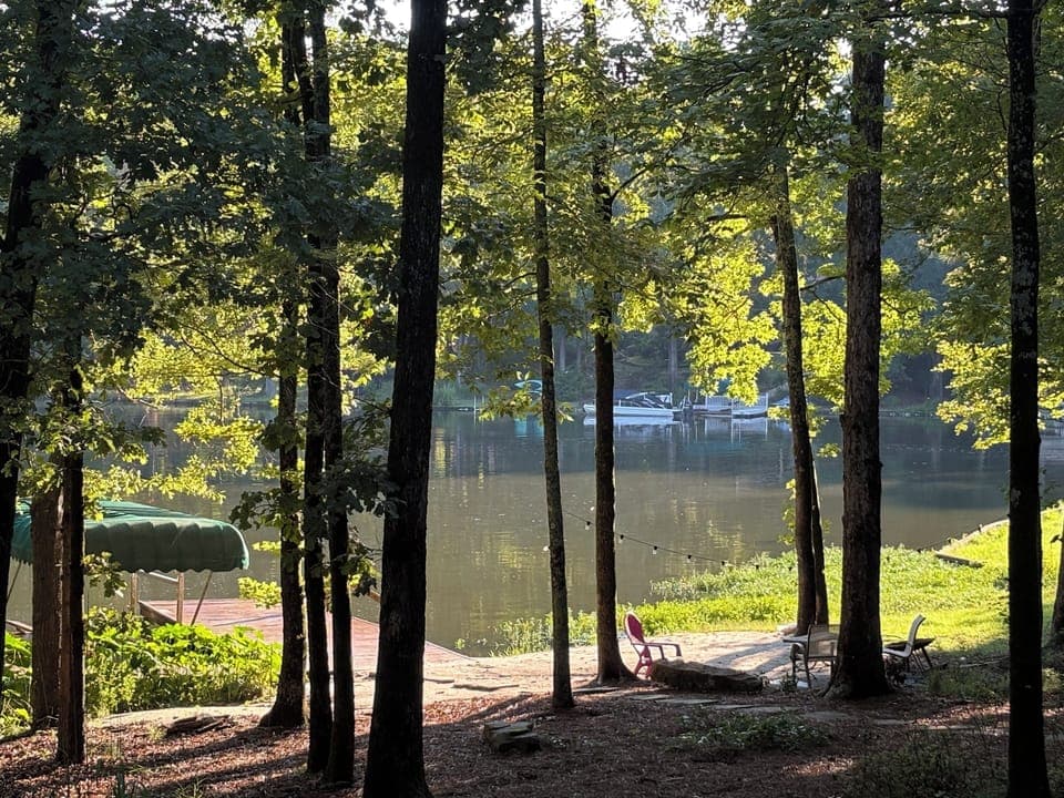 Private dock and swimming area