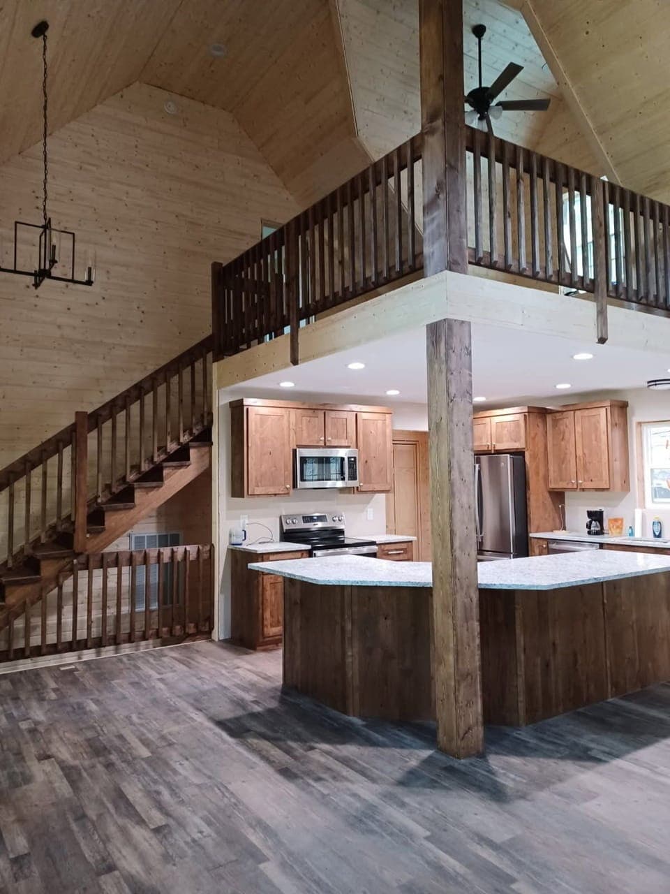 Kitchen and loft room