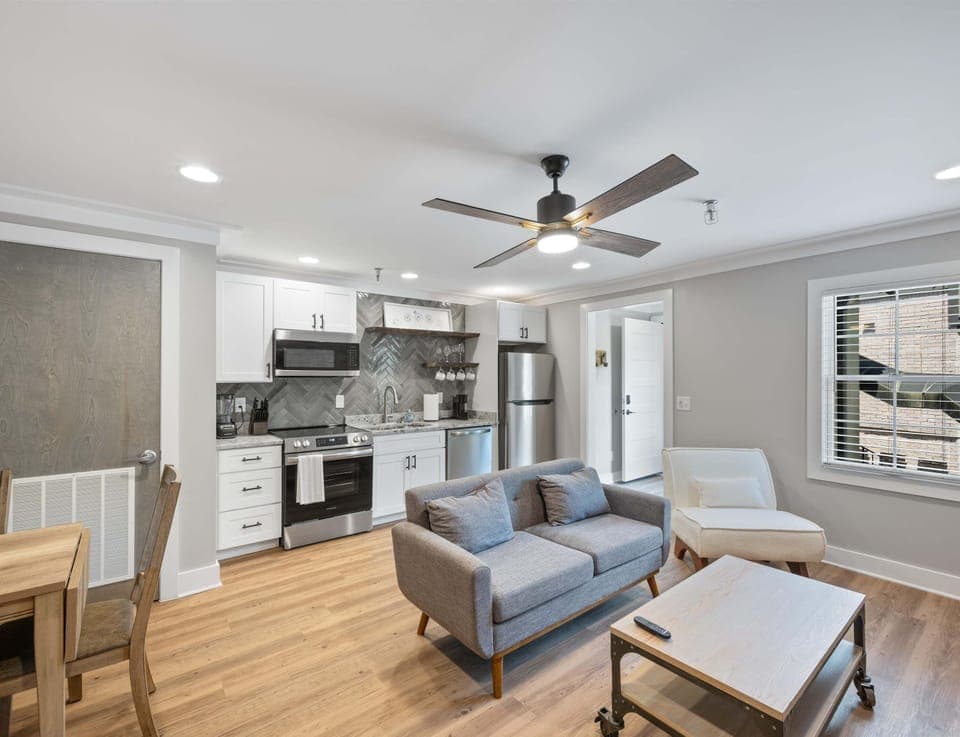 Enjoy the breezy, open layout of Suite C-21’s main living spaces​​