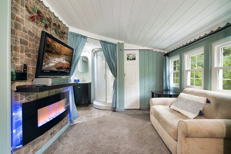 Escape the chaos, find solace in our serene bedroom