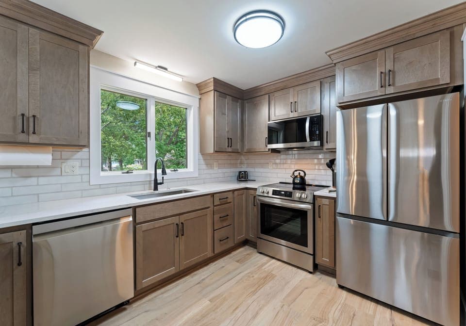 Bright, modern kitchen with everything you need to cook and gather.