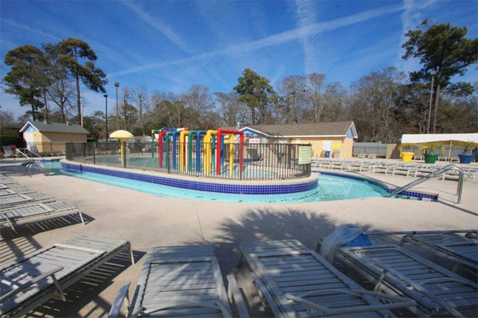 The kiddos will love the water play area.