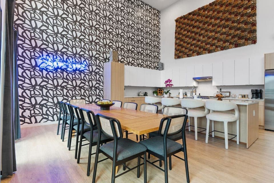 Open dining area that blends comfort and style — perfect for family dinners.
