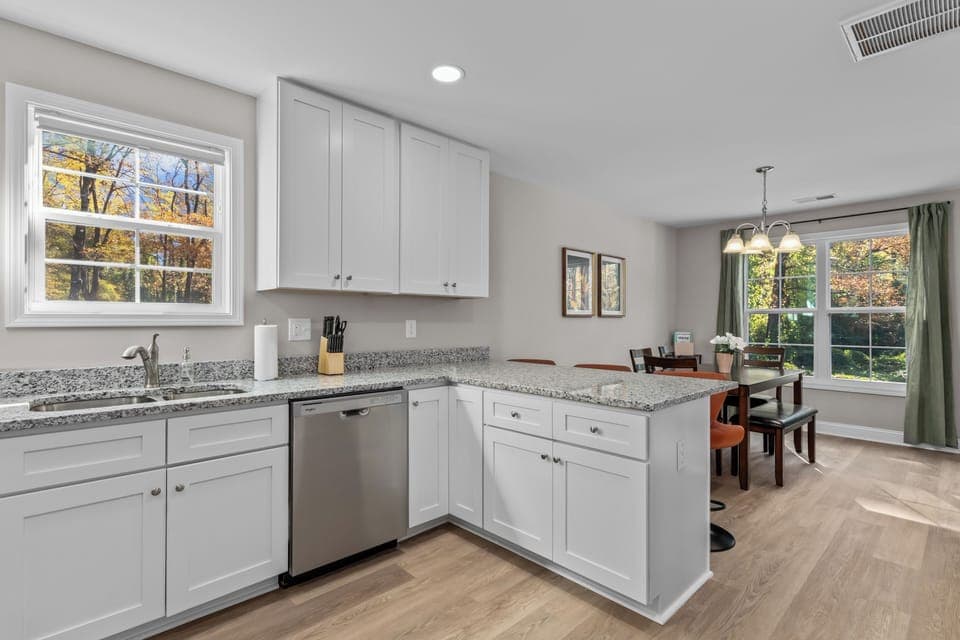 Fully open kitchen