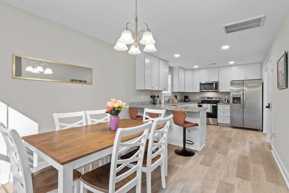 Dining room with seating for 9