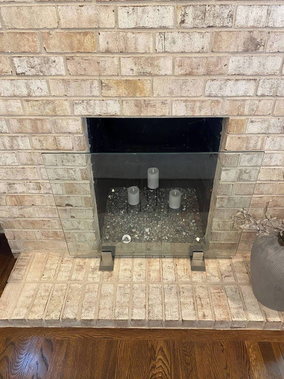 Fireplace.