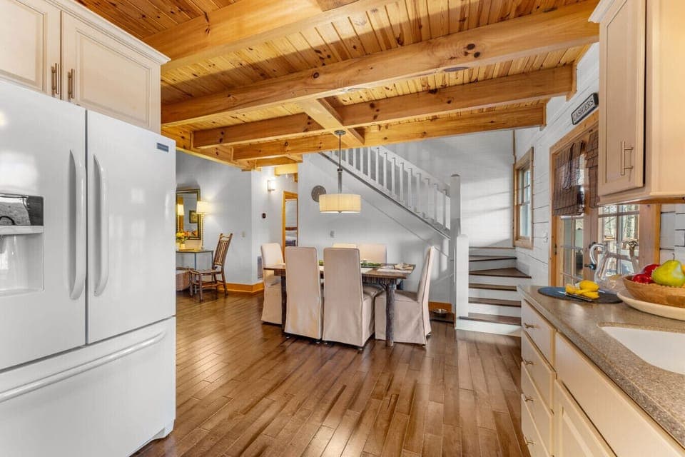 Kitchen and Dining Area | Open Layout with Rustic Details