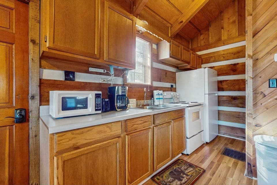 Whip up meals in style with modern appliances and rustic charm!