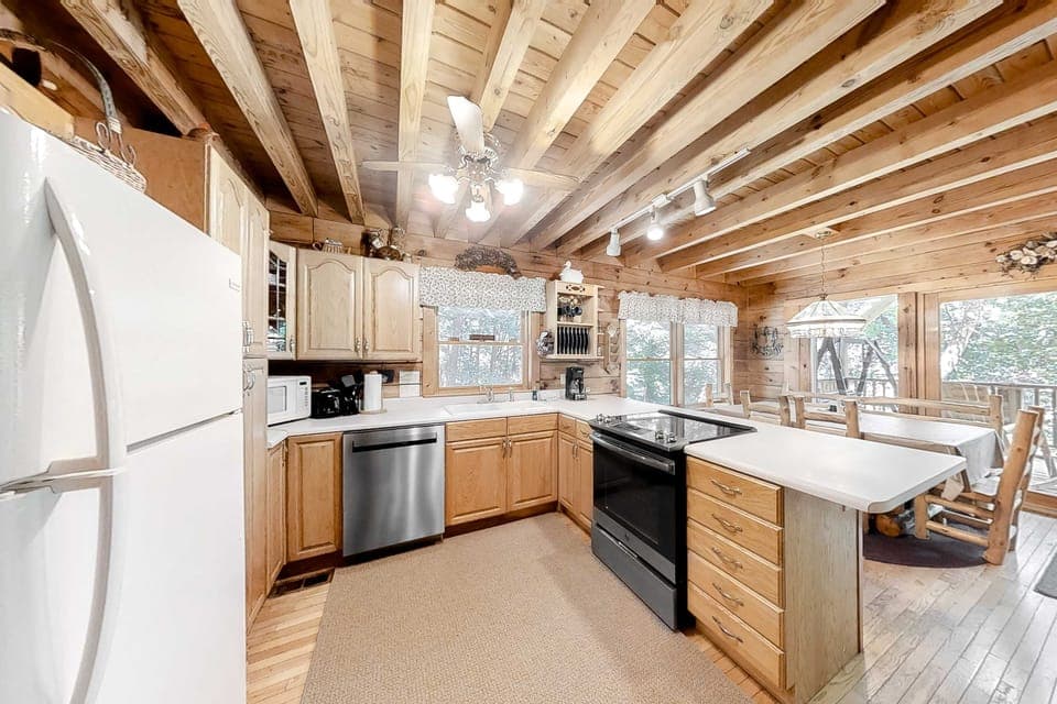 Craft delicious meals in this spacious, rustic kitchen bathed in warm natural light!
