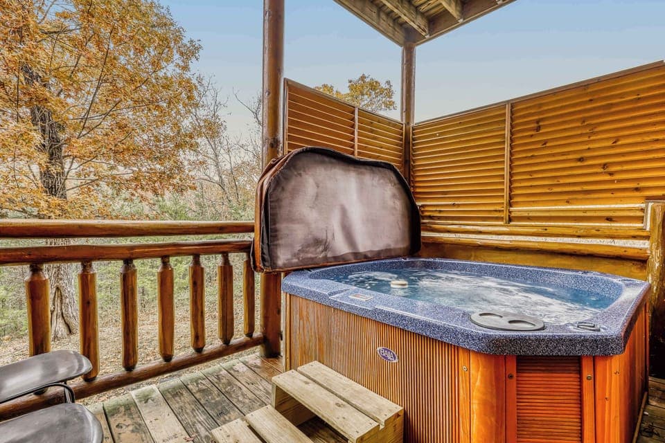 Hot Tub retreat awaits. And, soak in scenic views and unwind in your private hot tub oasis!