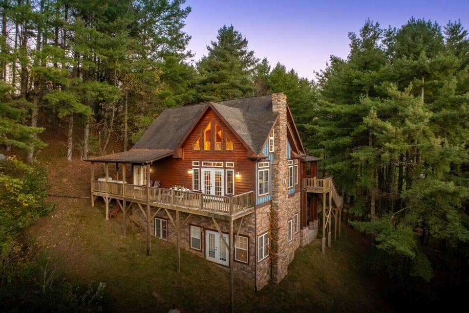 Rustic Mountain Cabin | Surrounded by Pines with Elevated Deck Views