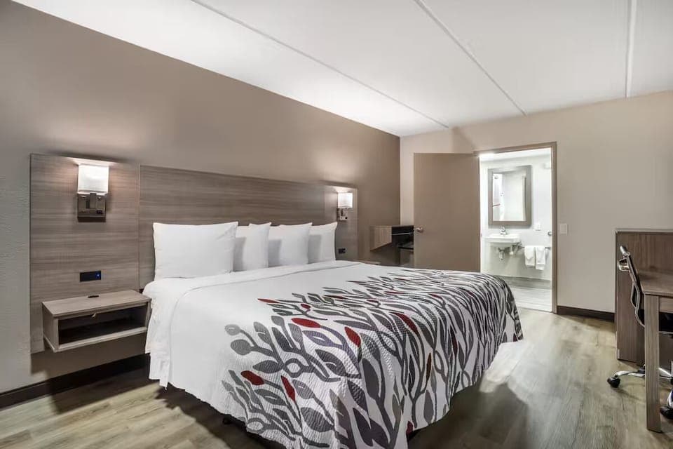Sink into plush pillows after a long day of travel.