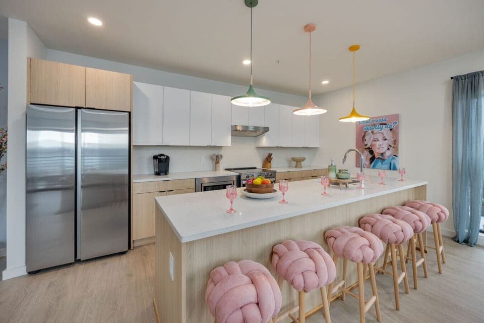 A cozy kitchen countertop ready for laughter and shared meals.