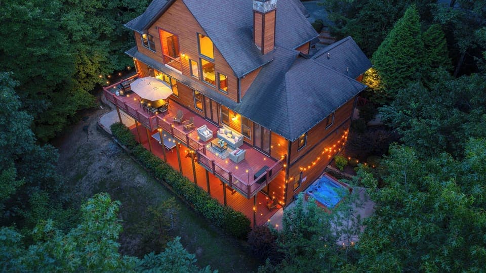 Escape the mundane and find your personal slice of paradise. Our cabin retreat is complete with a hot tub, twinkling string lights, and a deck begging for a glass of wine. Your only job? Unwind. Book now before someone else does!