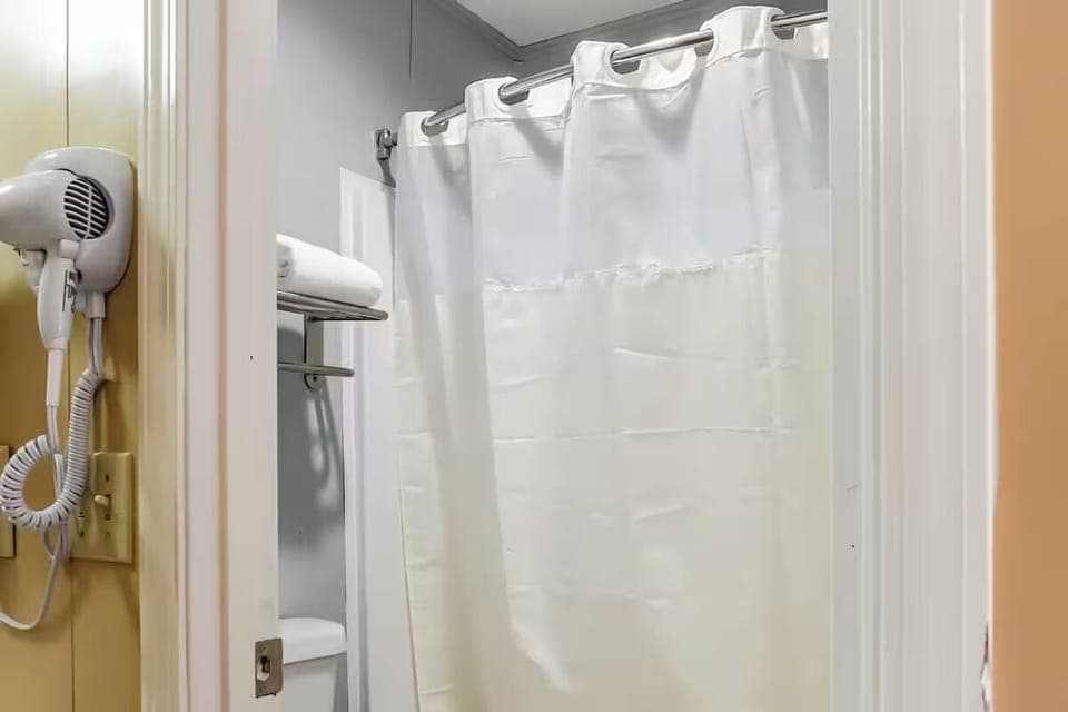 Refresh fast with a simple, private shower setup.