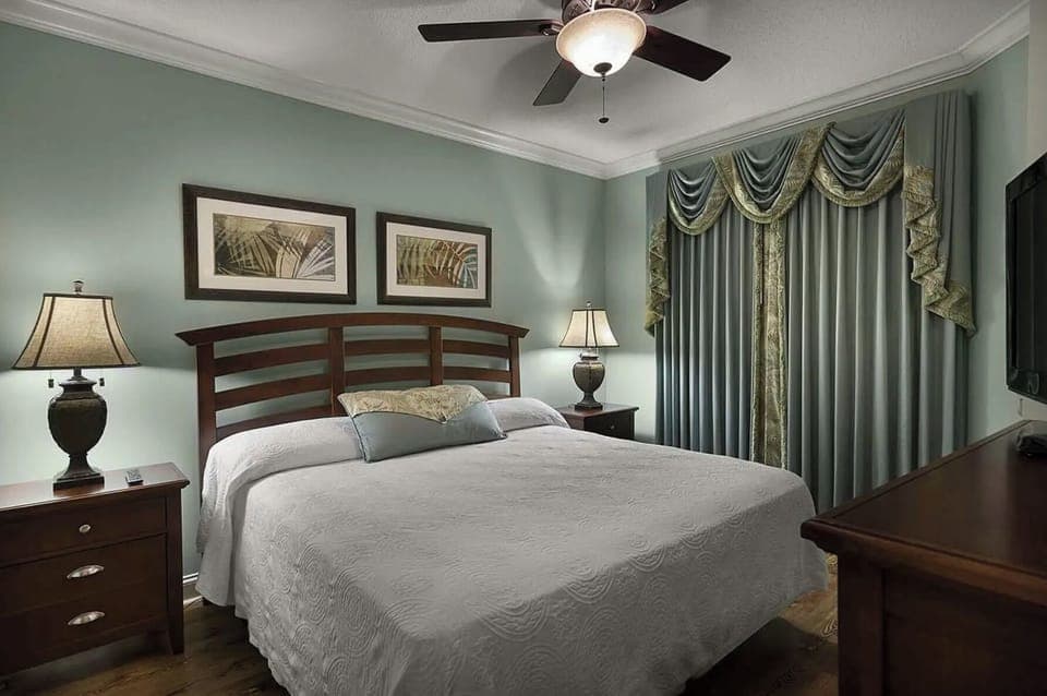 Bedroom. Interior and views may vary based on location and availability