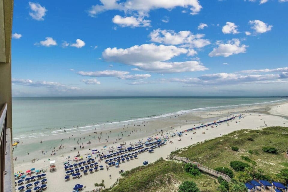 Breathe in salty air while watching the beach below.
