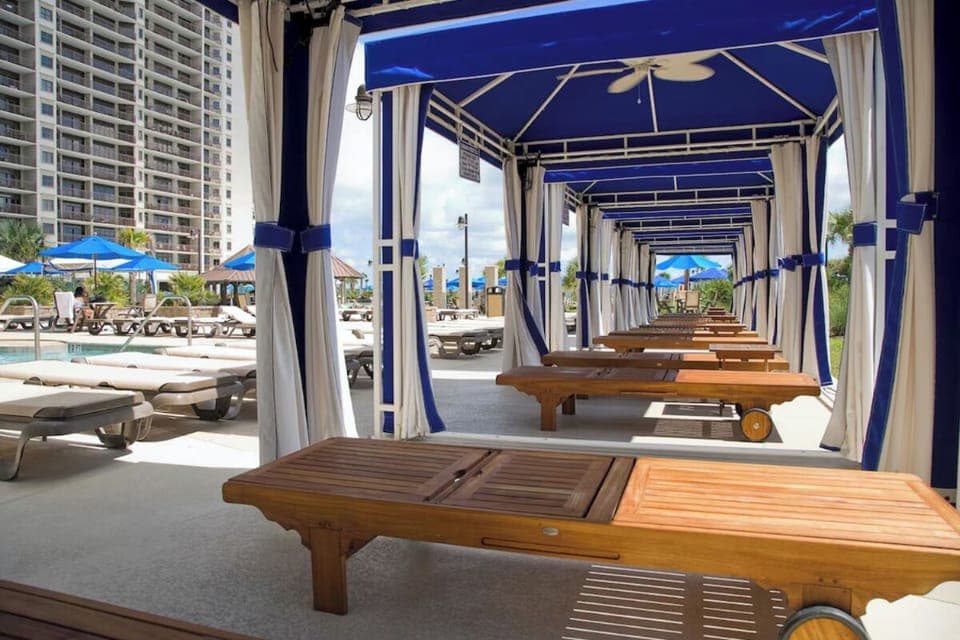 Stroll from the pool deck straight onto the sandy beach.