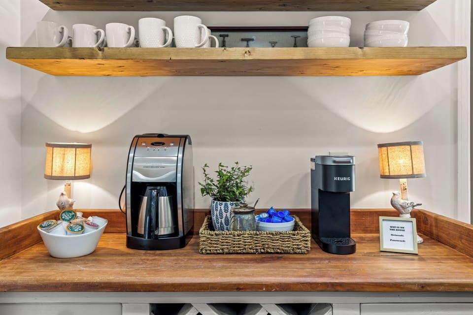 Need a quick K-cup or a full pot? We've got you covered at the coffee bar.