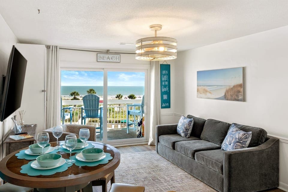 amazing Ocean View from living room Breakers 324 Hilton Head SC 