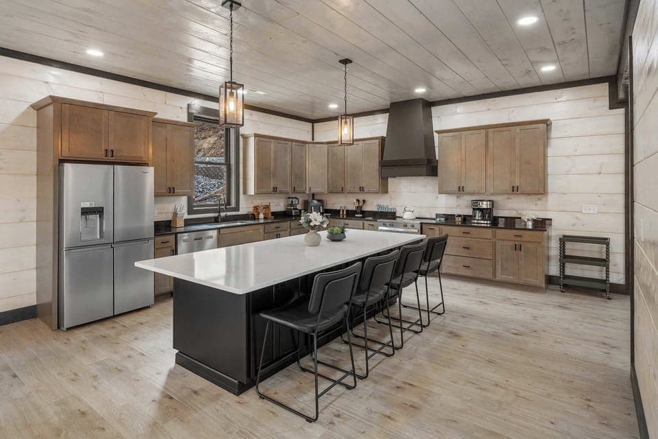Plenty of counter space for prepping meals.