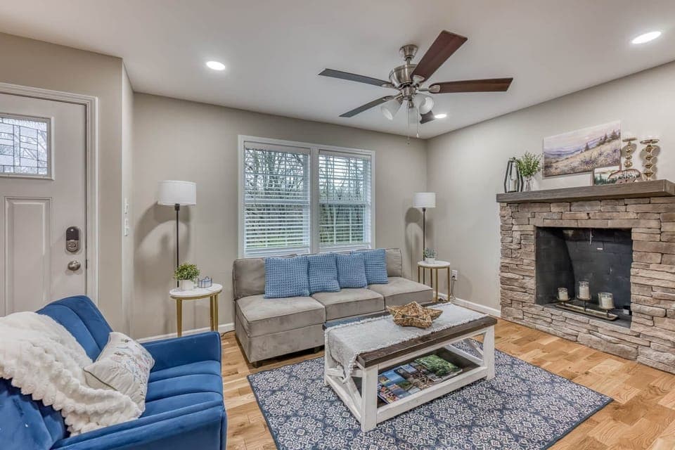 Spacious living room designed for gathering and relaxing.