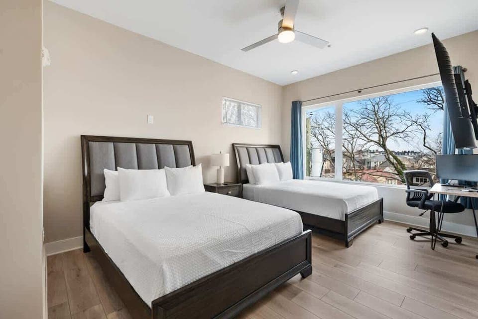 Bedroom 1: 2 Queen Beds, Designed for comfort and convenience.
