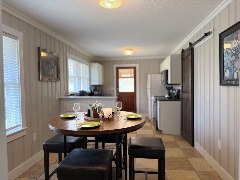 View into kitchen. 