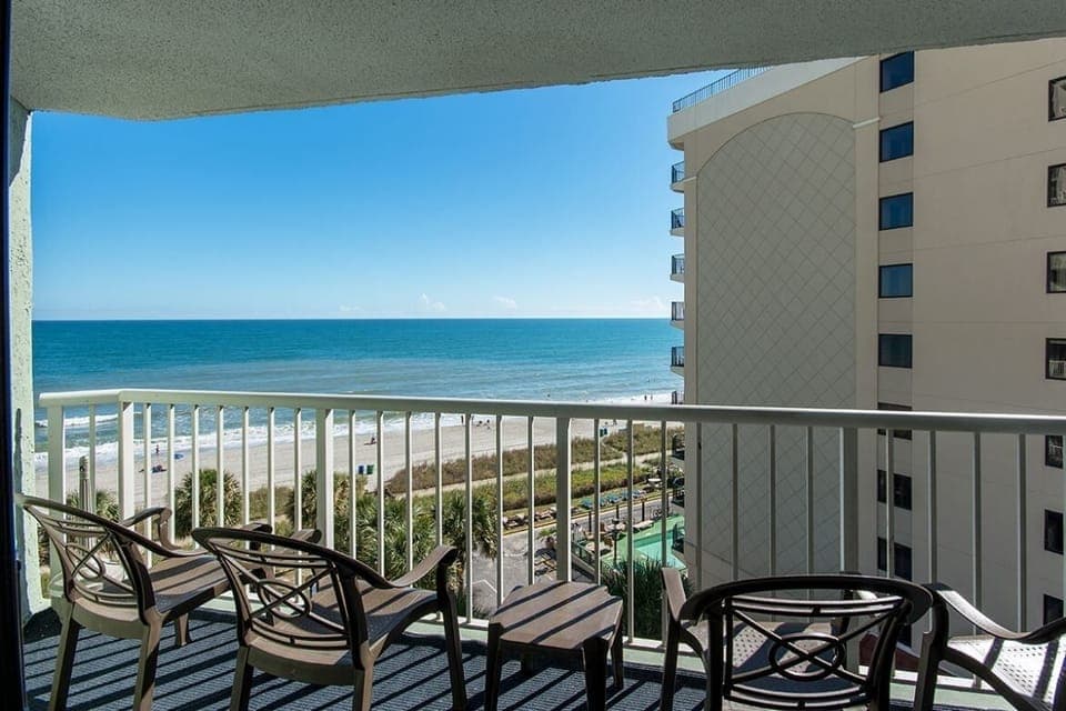 Lounge outdoors and watch waves roll in all day.
