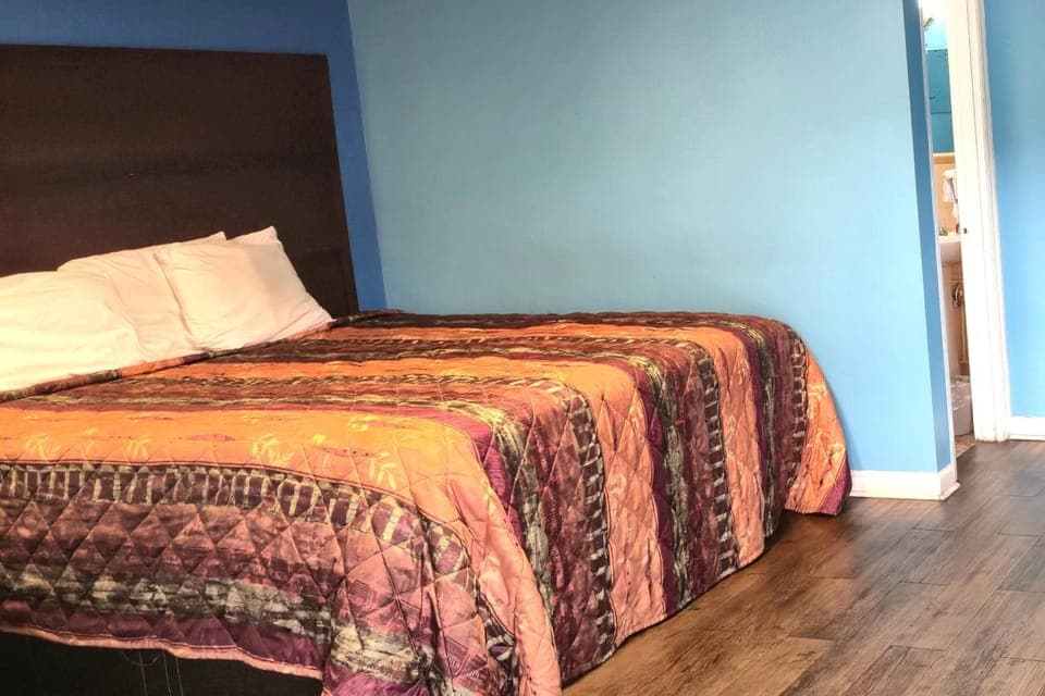 Unwind after adventures in a simple, quiet sleeping space.