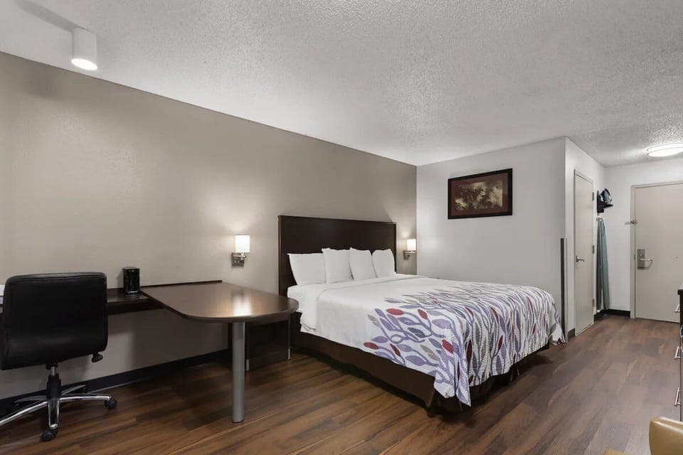 Bedroom. Interior and views may vary based on location and availability