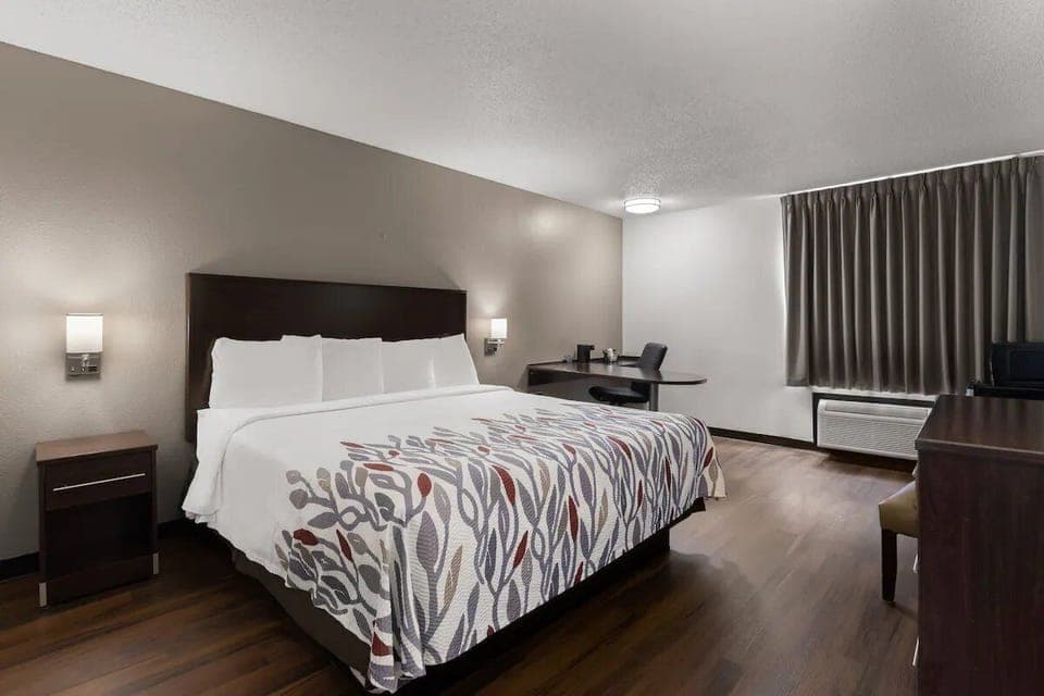 Bedroom. Interior and views may vary based on location and availability
