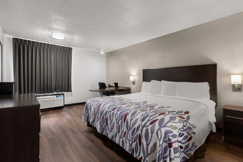 Bedroom. Interior and views may vary based on location and availability
