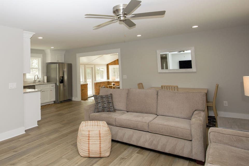 Bright, open layout with a warm cottage feel