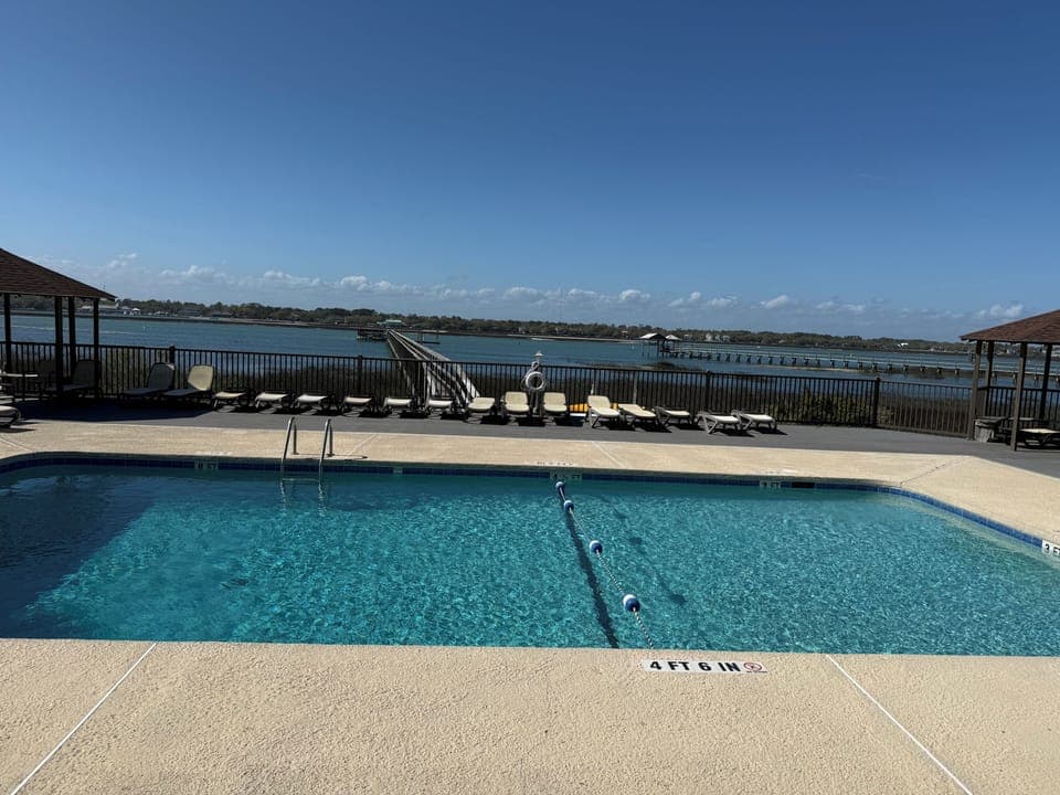 Community pool looking out over Murrells Inlet
